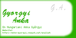 gyorgyi anka business card